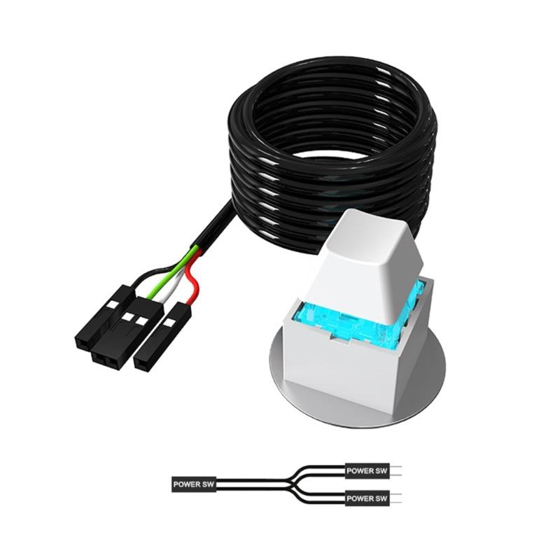 Desktop PC External Power Switches ABS Design For HassleFree Booting Without Opening Case