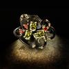 Hot Selling Carved Rings Retro Palace Relief Orchid Black Gold Two Color Hand Jewelry