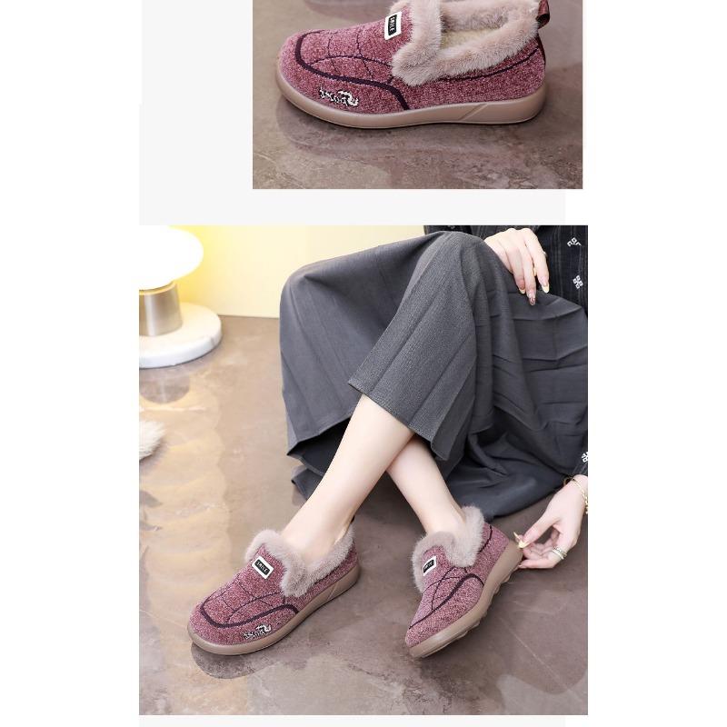 Women's Low-Cut Slip-On Winter Slippers, Soft Sole Comfortable House Shoes, Plush Lined Cozy Indoor Outdoor Casual Flats