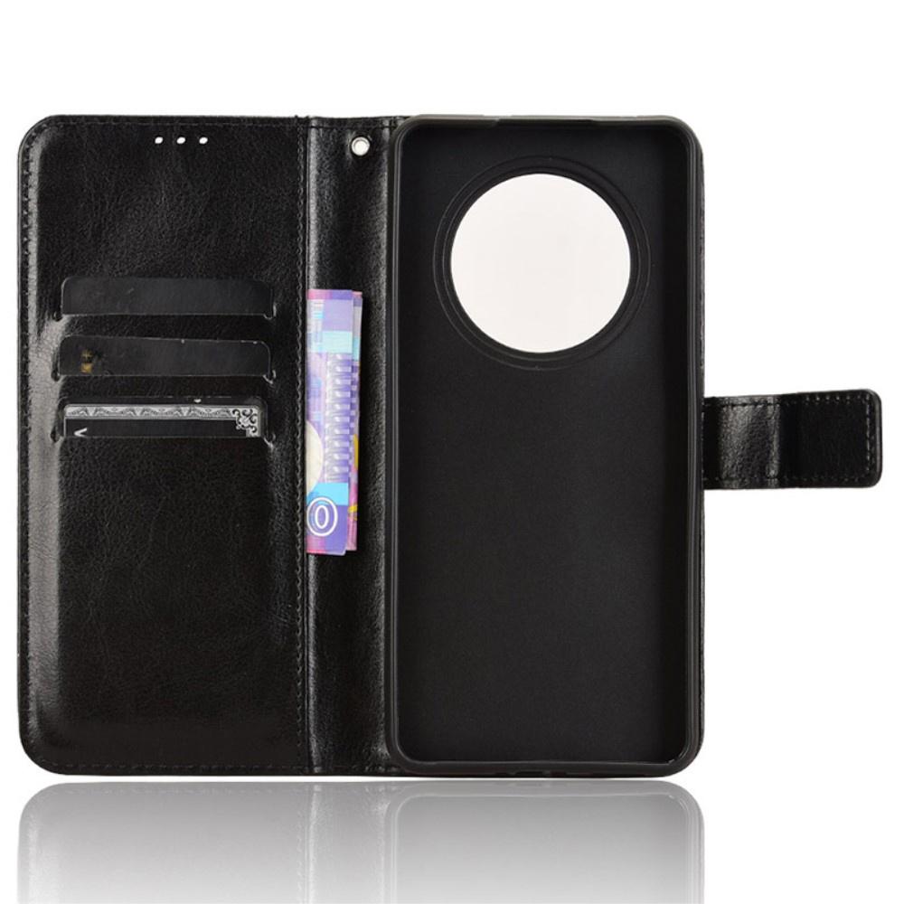 Flip Case for Oppo Reno 12FS / 12F, Crazy Horse Wallet, Black