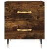 Nightstands 2 Pcs Smoked Oak Finish 40 X 35 X 47.5 Cm Engineered Wood