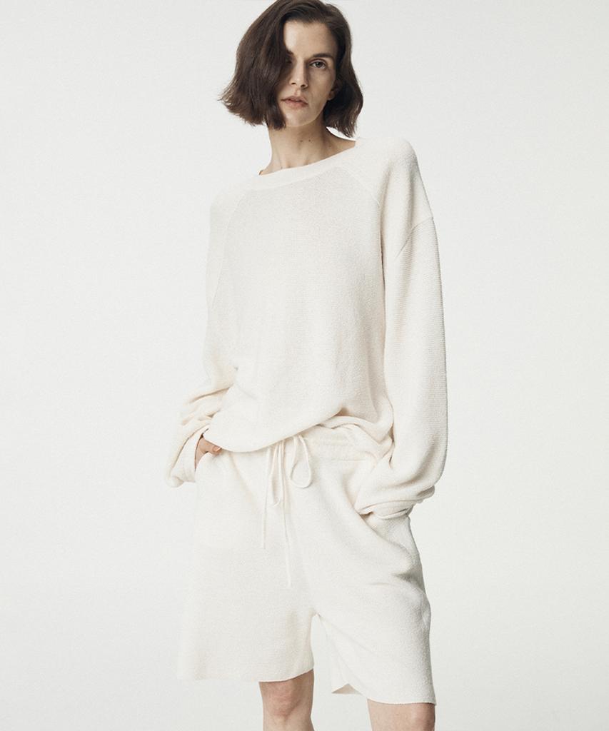 UMARMUNG Korean Paper & Boucle Shorts_Daylight