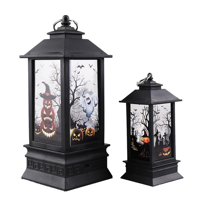 Halloween Simulation Flame Lanterns, Small Oil Lamps, Decorative Props, Bar Scene Arrangement, Tabletop Ornaments, Three-dimensional