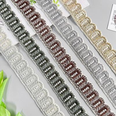 4,5 cm Perlenstickerei-Strang Barcode Kleidergürtel Kleid Heimfenster Zubehör Spitzenzubehör