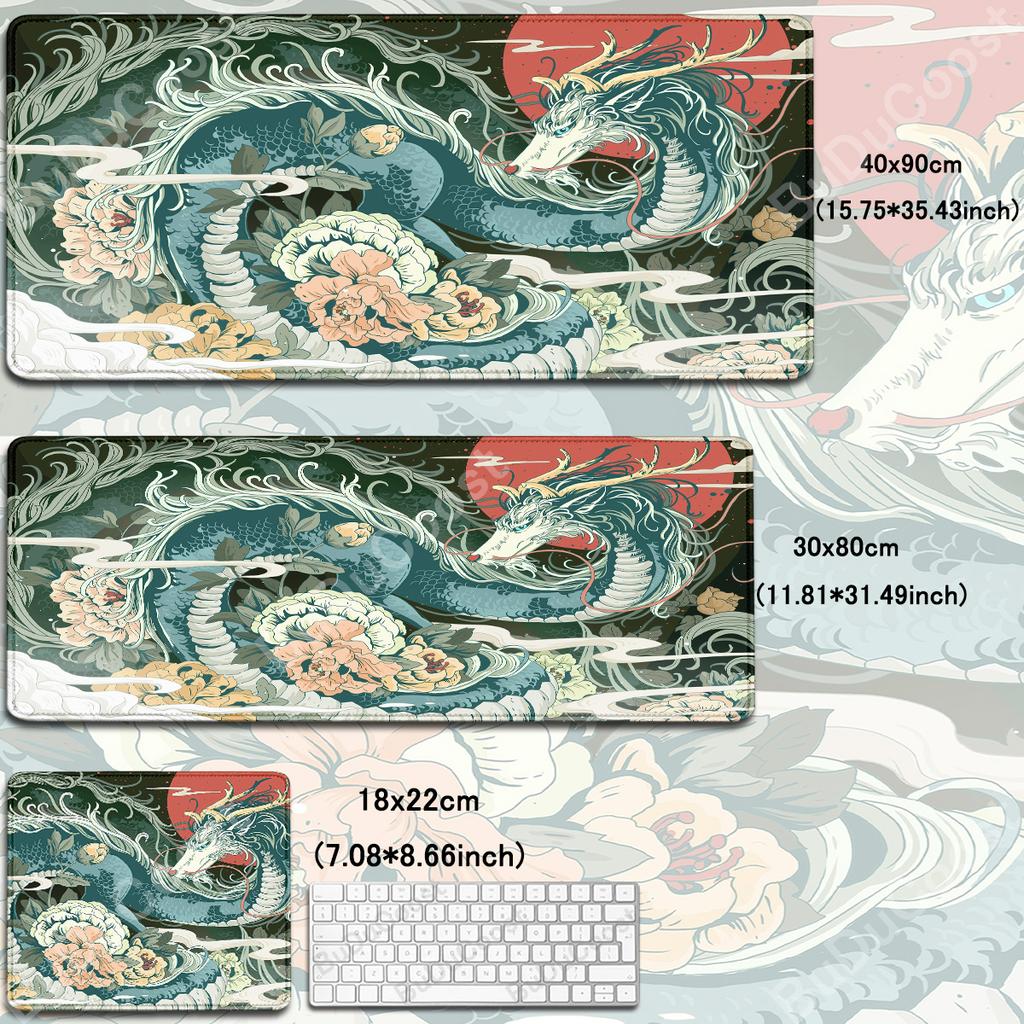 Xxl Gamer Laptop Desk Mat Large Mouse Pad Japanese Dragon Gaming Accessories HD Print Office Computer Antislip Keyboard Mousepad