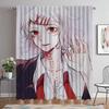 Kitchen Curtains 2 Pieces Tokyo Ghoul Window Curtain for Room 2 Panel Halloween Decoration Partition Home Interior Curtains