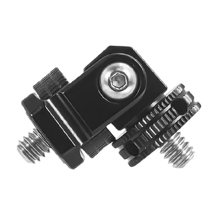 Monitors Holder Mount Swivels Tilt Monitors Clamp with Cold Shoe Locating Pin 1/4inch Hole for Camera Flash Light