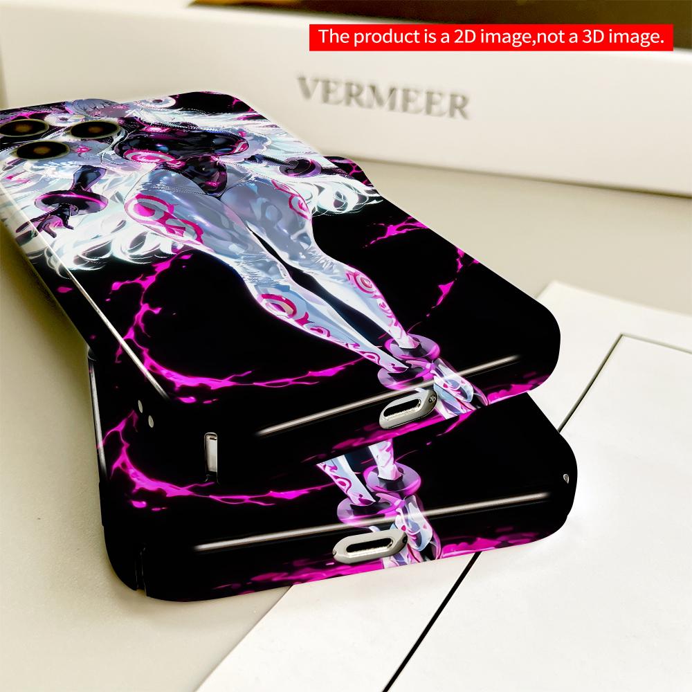 2DFlat Neon Ghost Rider Girl Phone Case All inclusive film hard phone case, compatible with iPhone 18 Pro Max 17 16 15 14 13 12 11