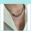 Minimalist Stainless Steel Collar Chain With Geometric Design For Unisex Fashion Accessory