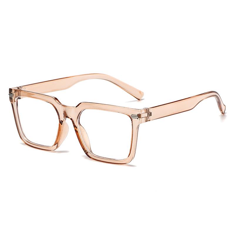 

L09 Square Rice Nail Fashion Frame, Trendy Fashion Anti-Blue Glasses, Thin Plain Flat Mirror Frame