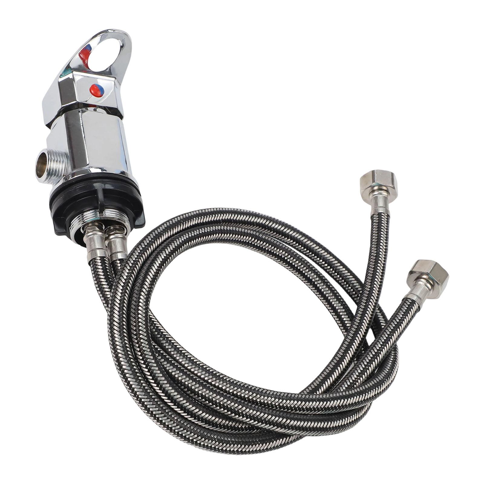 Silver RV Shower Mixer Tap Zinc