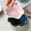 Keramický talíř Retro Kiln Glaze Japonská omáčka Víceúčelový úložný tác Mini namáčení Sashimi Sushi Sójové misky Domácí svačinový talíř