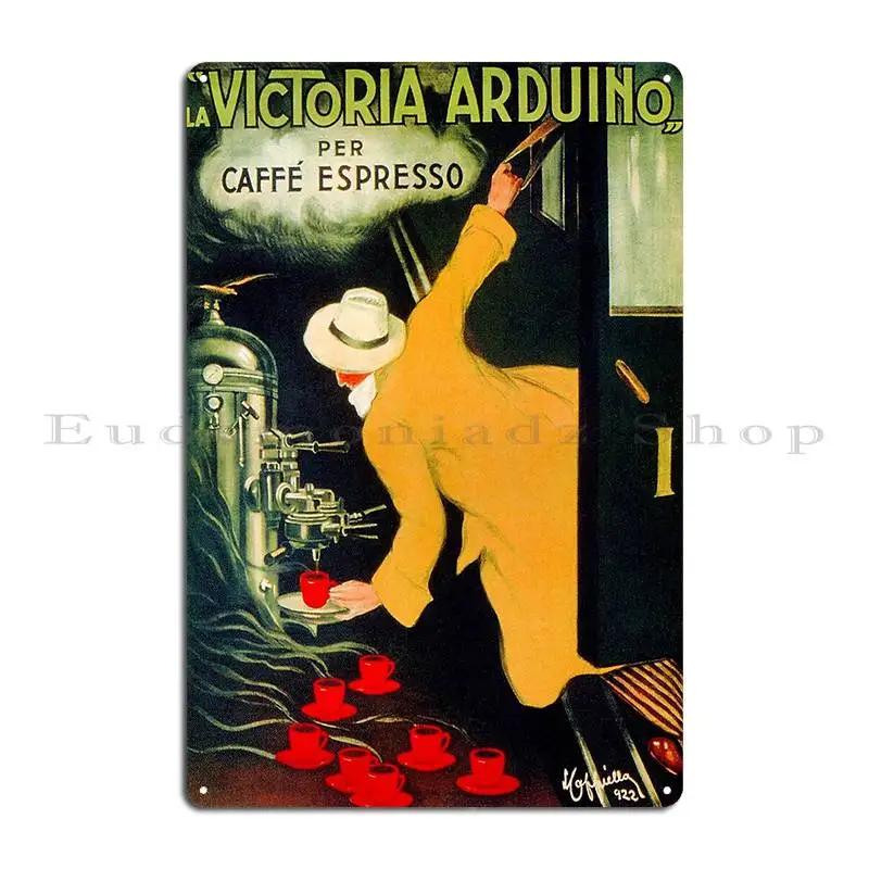 DORA Tin Sign Retro Vintage Italian Coffee Machine Advertising Metal Plaque Poster Garage Club Designing Designing Pub Pub Tin Sign Poster 20x30cm（7.8x11.8inch）