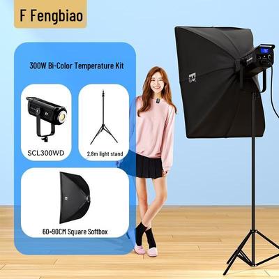 FB 300W COB LED Video Light Kit with Softbox & Stand