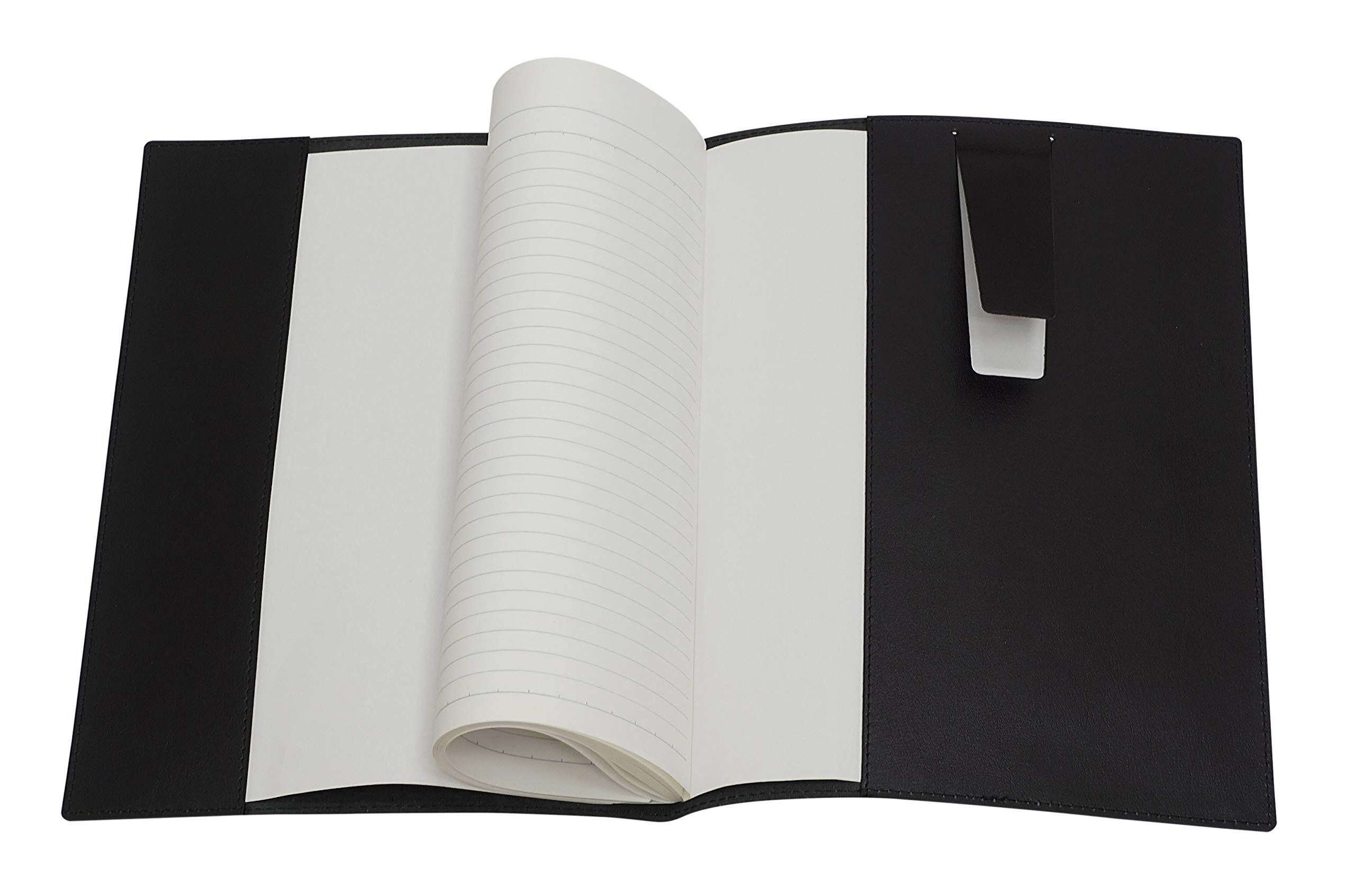 

Recycled Cowhide Leather B5 Book Notebook Cover in a Presentation This notebook cover is made from recycled leather and fits B5 Product & Box. B5-size чёрный