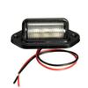 2Pcs Waterproof 6 LED 12/24V Car Truck Trailer License Plate Light Tail Lamp