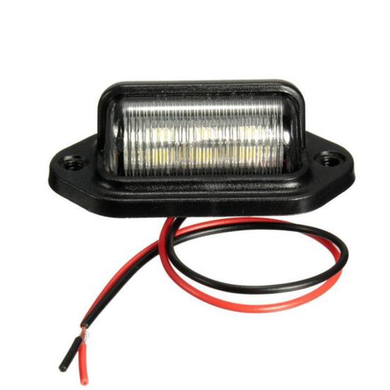 2 ks Vodotěsné 6 LED 12/24V Auto Nákladní vozidlo Přívěs Světlo SPZ Zadní světlo