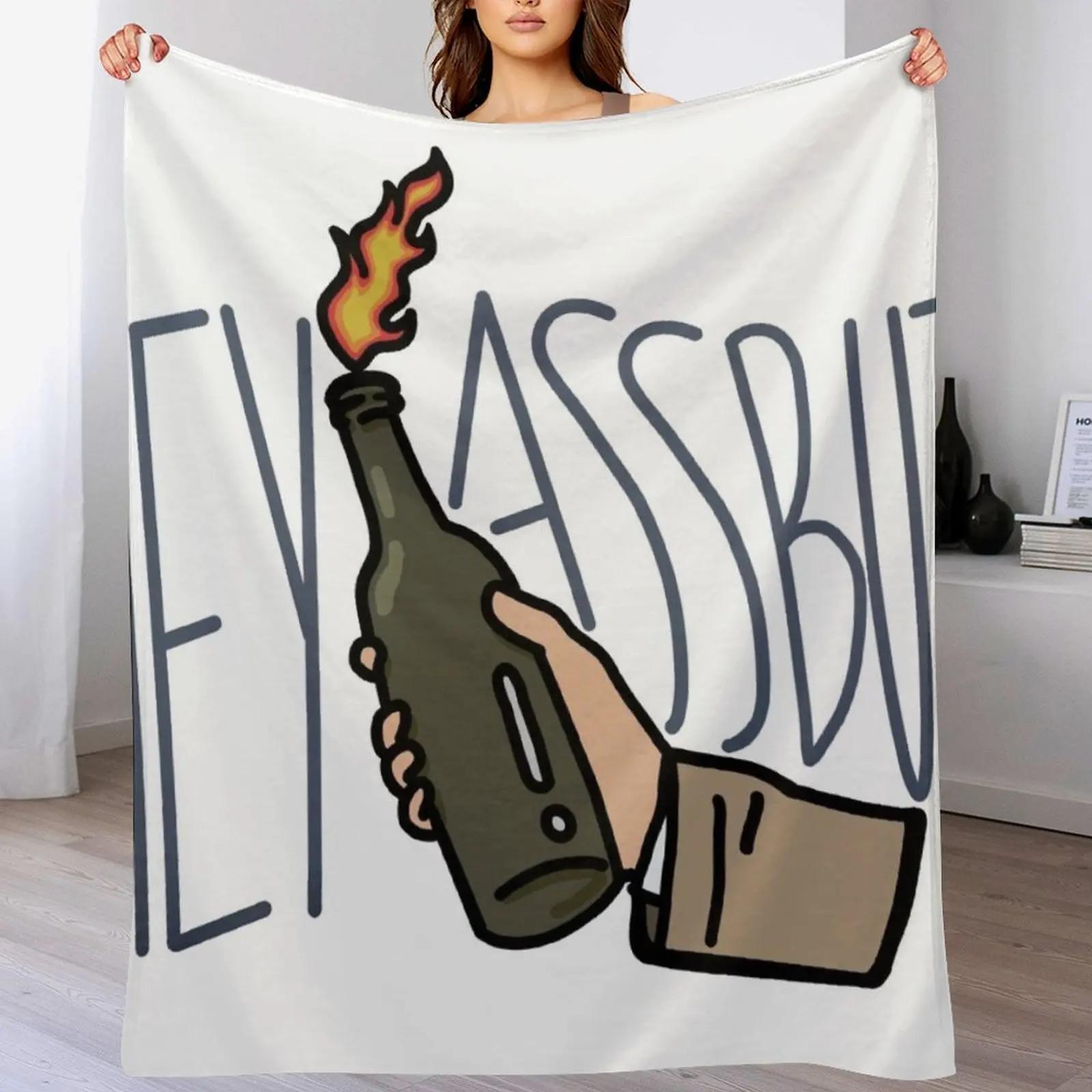 

HEY ASSBUTT Throw Blanket Warm Comfortable Blanket Gift for Parents Friends 102x76cm(40x30in)