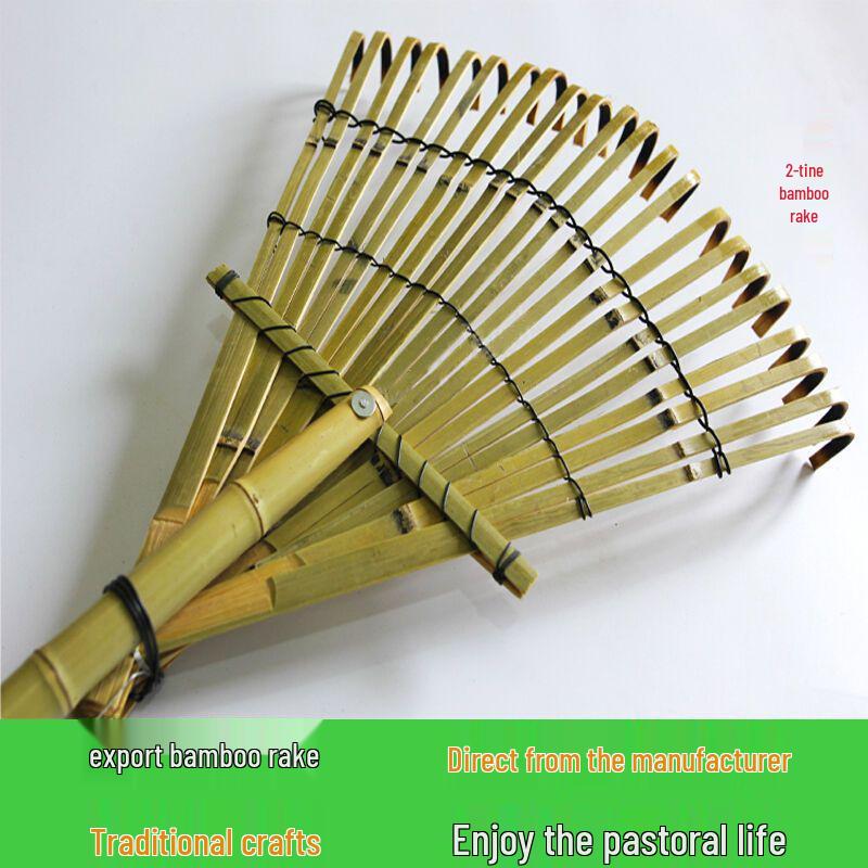 Large Bamboo Leaf Bear Hand Rake – Gardening Tool for Export to Japan, Europe, and America