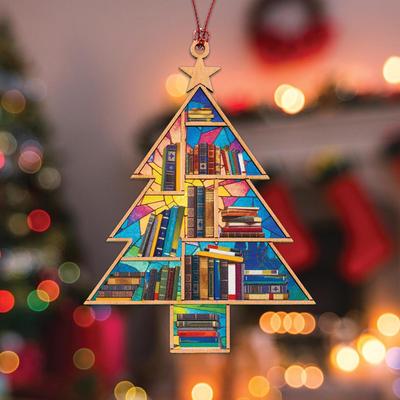 Book-Themed Decoration High-Quality Christmas Tree Decoration Christmas Ornament Vibrant Acrylic Book Ornament For Bookshelf