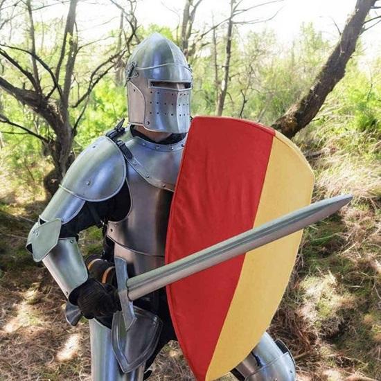 Medieval full Barbuta Knight Armor Full Mild Steel LARP Cosplay Costume for Halloween Warrior Fully Wearable Armor Outfit