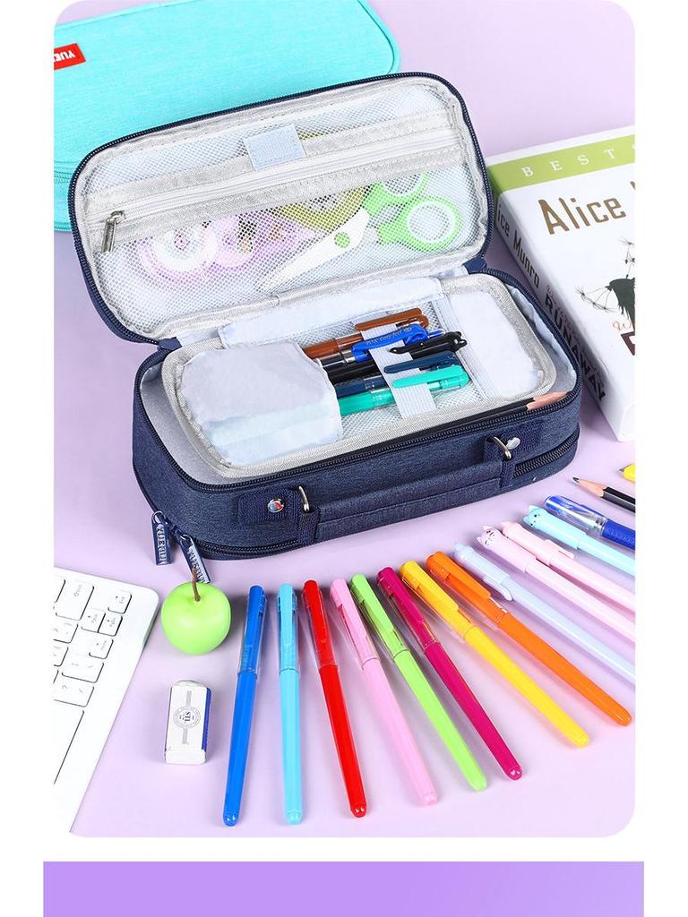 Large Capacity Multi-layer Canvas Pencil Case for Students