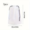 5 Pcs Travel Shoes Storage Pouches, Lightweight Drawstring Bags, Dustproof Foldable Bags