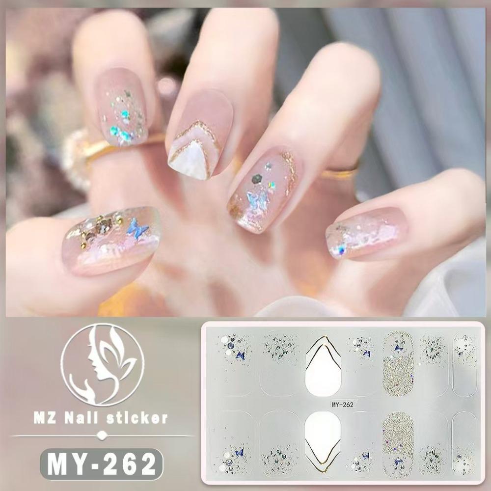 Three-dimensional Waterproof No-bake Gel Nail Polish Film Full Sticker European and American Sexy Nail Film Paper Nail Film Paper