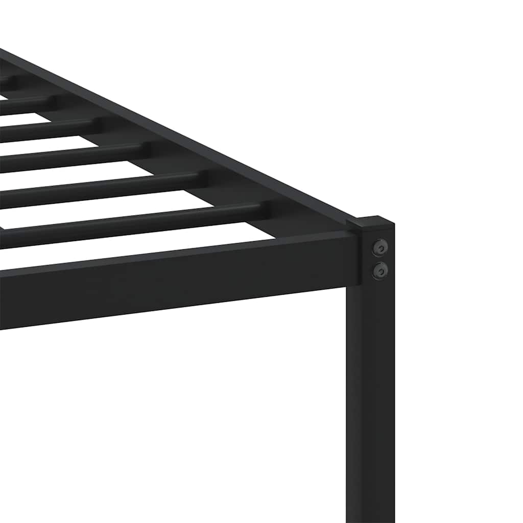 Metal Bed Frame without Mattress Sonoma Oak Finish 193 x 203 cm
