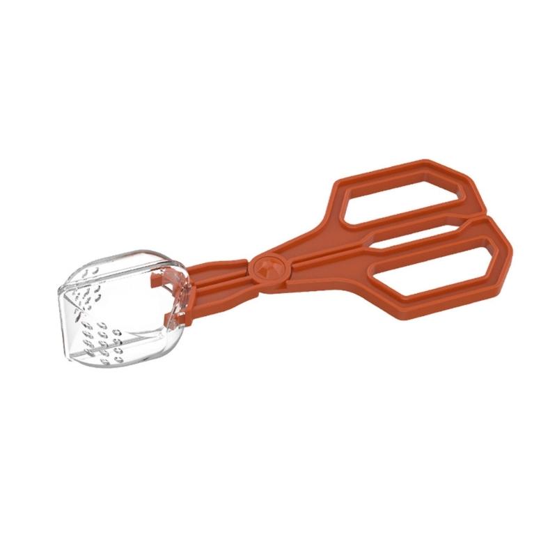 Plastic Insect Capture Tongs For Reptiles Care Feeder Pliers Clear Ergonomic Tool Gentle Feeding Solution Easy Cleaning