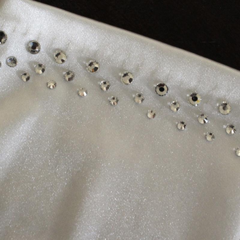 Białe Rękawiczki dla Kobiet i Dziewcząt na Imprezę Tematyczną Wygodne w Noszeniu Elastyczne Klubowe Rozciągliwe Kryształowe Rękawiczki