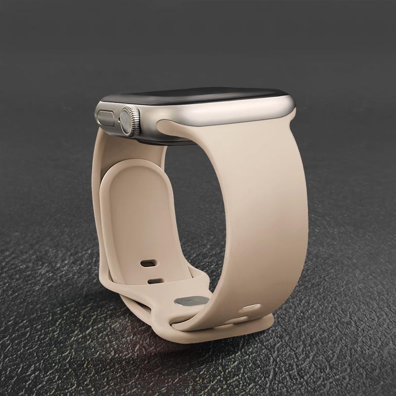 Sport Silicone Strap For Apple Watch Bands 44mm 46mm 42mm 45mm 41mm 49 40mm Correa Bracelet iWatch series 10 11 9 8 7 ultra 3 SE