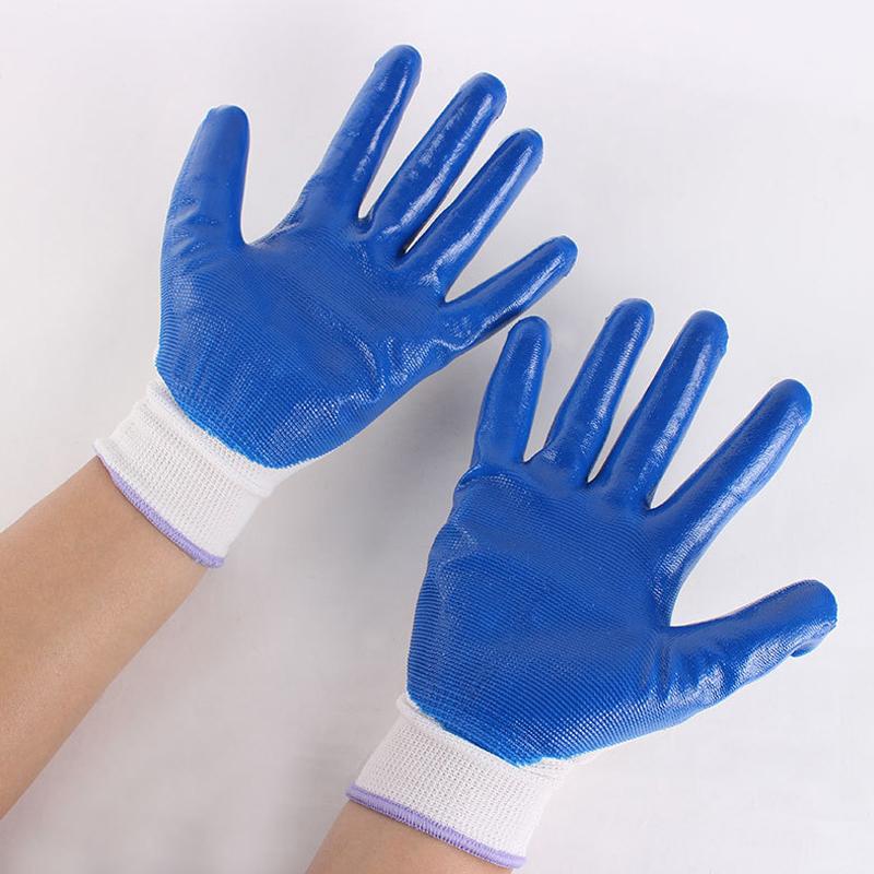 1 Pair Rubber Dip Glue Rubber Skin Work Gloves Thin Latex Non-Slip Wear-Resistant Thickened Thin Gloves Labor Protection Gloves