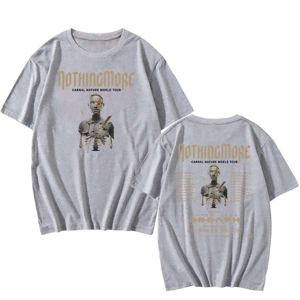 Carnal Nature World Tour 2025 NEW Tshirts Nothing More Band Printing T-shirt Cotton Short Sleeve Male T Shirt Unisex Streetwear