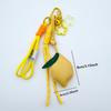 Yogodlns Pendentif Sac à Dos Citron en Similicuir d'Été Ornement de Sac à Main Tissé en Nylon