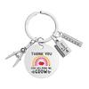 Teacher Key Chain Thank You Teacher Text Popular Pendant Key Chain Teachers'Day Pendant Gifts For Teachers