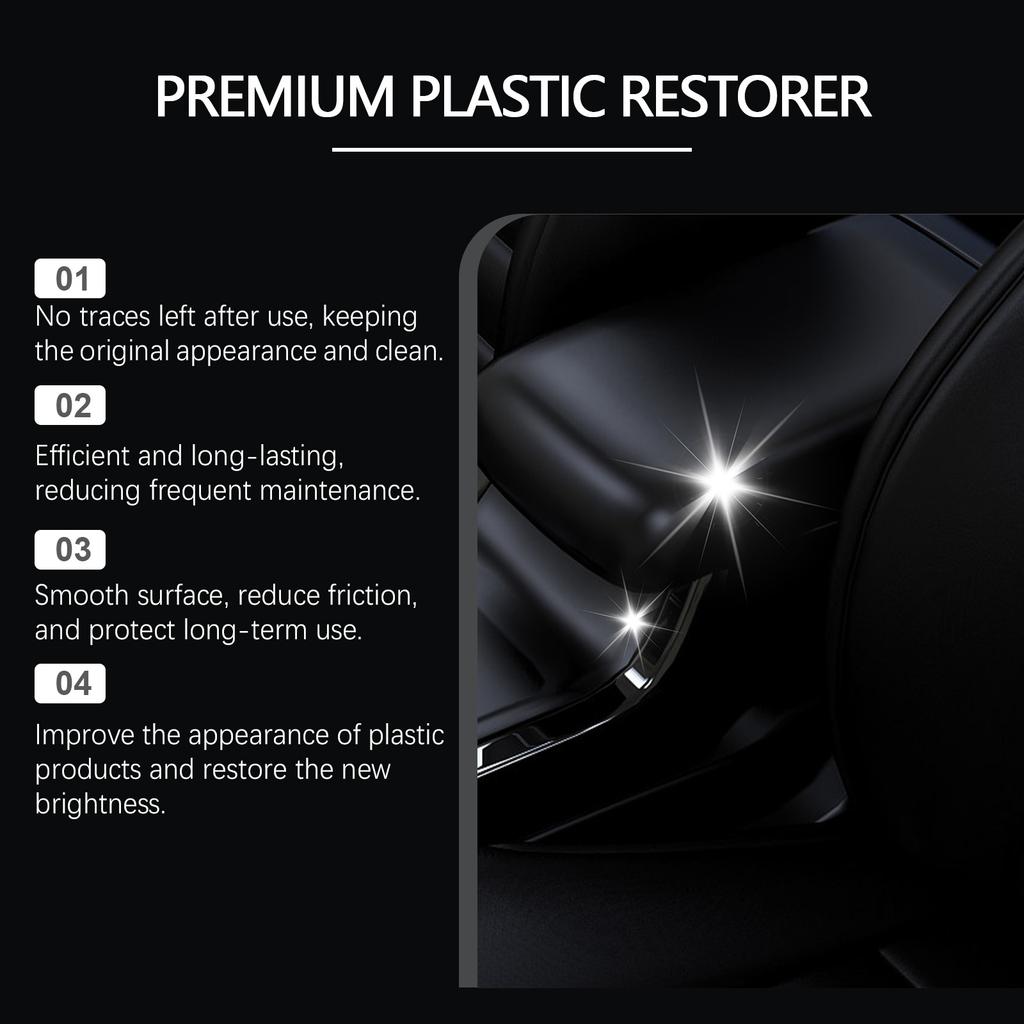 Car Plastic Restorer Back To Black More Gloss Cleaning Maintenance Car Universal Leather and Plastic Repair Polishing Wax Set