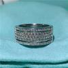 Wholesale Eternity Band Promise ring 925 Sterling silver Diamond cz Engagement Wedding Rings for women Men Finger Party Jewelry
