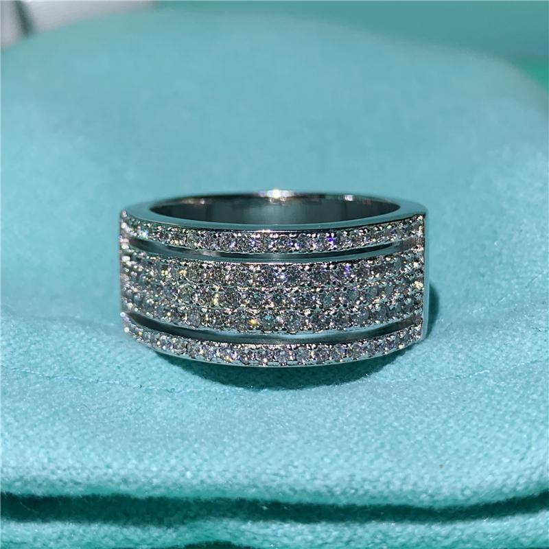 Wholesale Eternity Band Promise ring 925 Sterling silver Diamond cz Engagement Wedding Rings for women Men Finger Party Jewelry