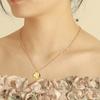 Cazador 2025 Lucky Clover Pendant Necklace Stainless Steel Gold Color Double Layer Chain Necklaces for Women Girls Jewelry Gift