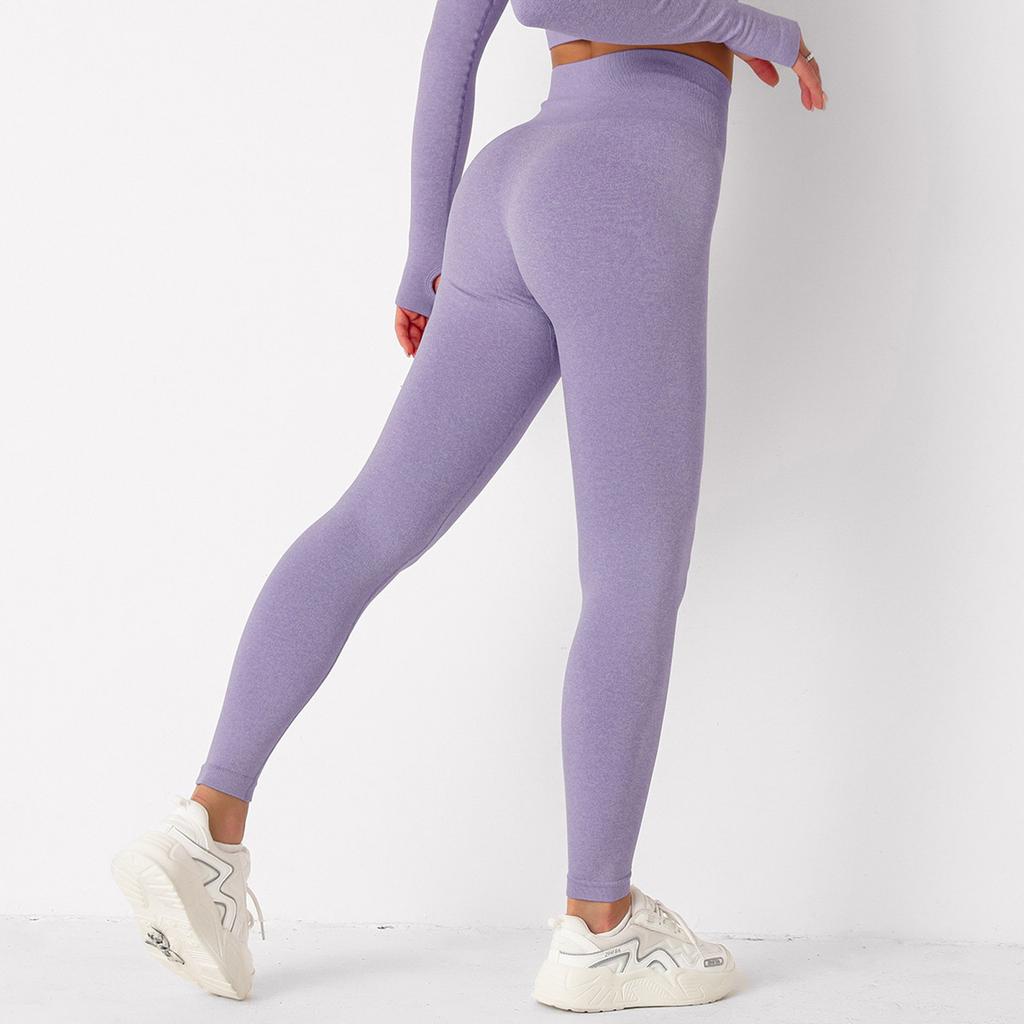 Women's Color Seamless Knitting Tight Fitting Tight Buttocks Yoga Pants