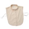 Women's Detachable False Collar Insert Elegant Striped Lapel Faux Half Shirt Blouse Collar Top for Sweater and Dresses