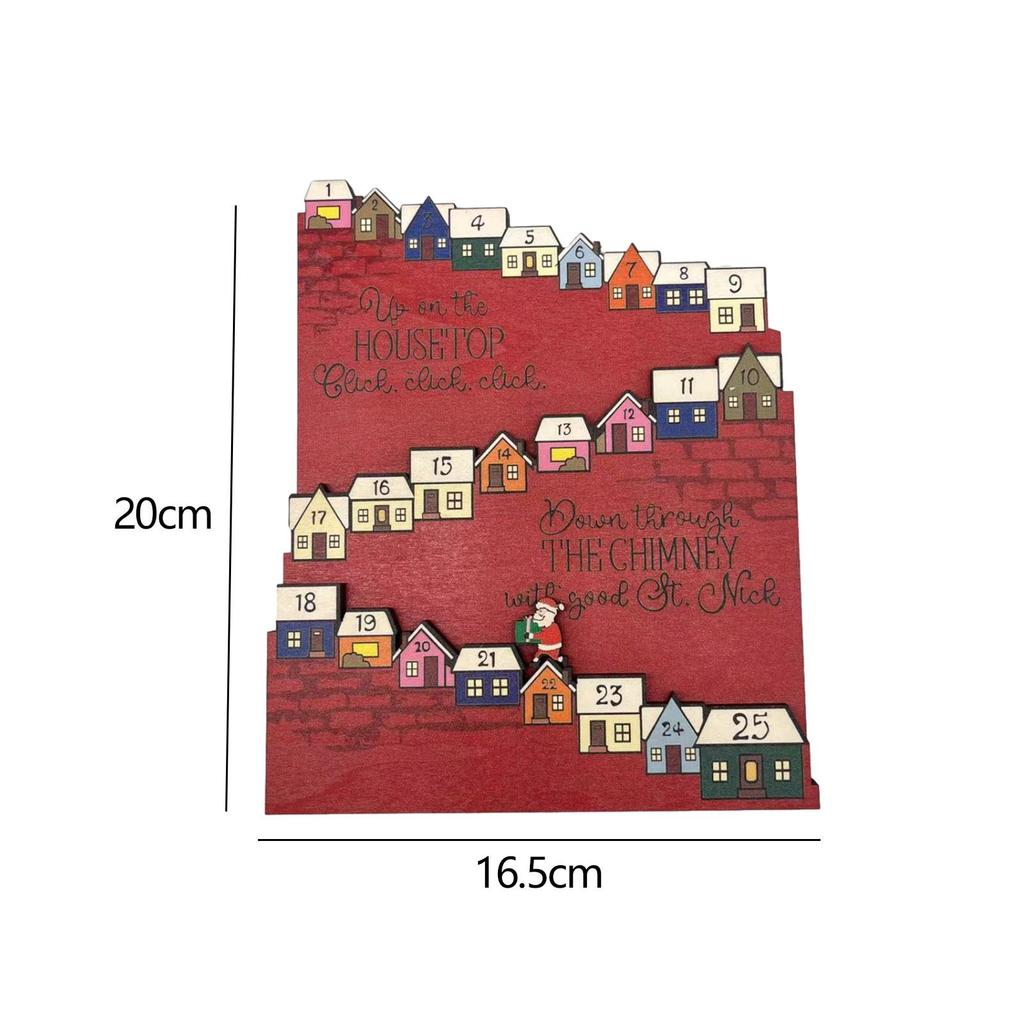 Christmas Wooden Advent Calendar Reusable Handmade with Moveable Figure Advent Calendar Ornament Holiday Gifts Home Decor