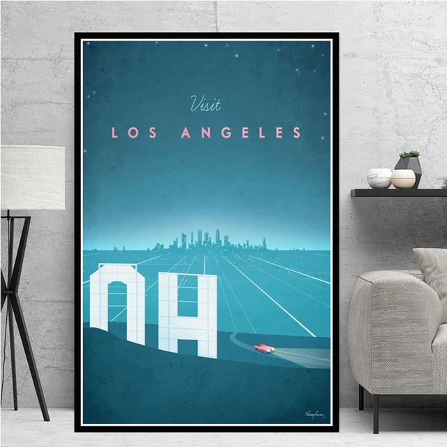 Modern Minimalist City Travel London Los Angeles Miami New York Canvas Painting Wall Art Picture Nordic Decoration Home Decor