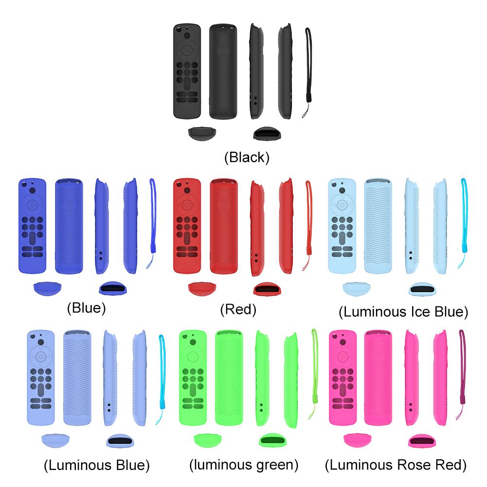 Silicone Remote Case Anti-Slip Protective Cover with Lanyard TV Remote Control Case Shockproof Remote Cover for Fire TV Stick HD