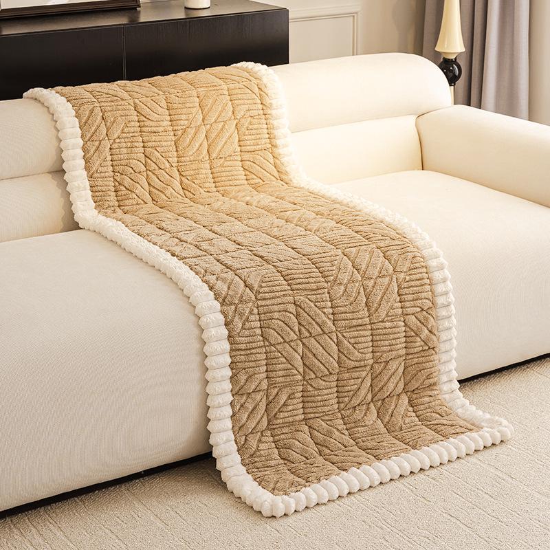 Plüsch-Fleece-Rutschfeste Sofakissen und Bezüge