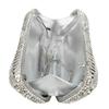 Boutique De FGG Silver Rhinestone Clutch Purses for Women Formal,Bow Crystal Evening Bags,Bridal Wedding Party Minaudiere Bag