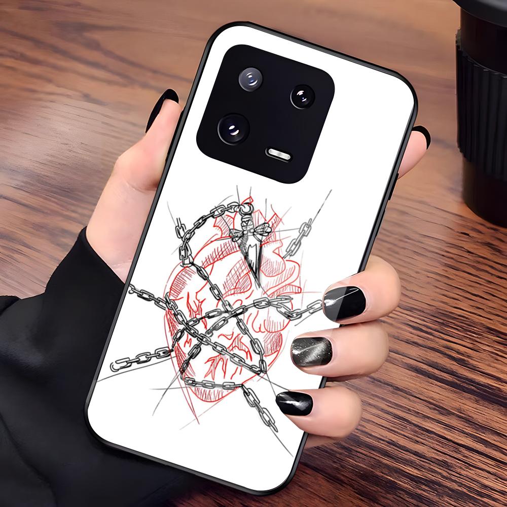 

Gothic Cyber Sigil Cross Phone Case For Xiaomi 14 13 12 11T Lite Ultra Redmi Note13 12 Pro 5g Poco F4 F5 X5 Pro 5g Glass Cover xiaomi 12s