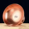 Tibetan Red Copper Bowl Fruit Dish Auspicious 21 CM Buddhism Engraving Plate Altars Food Tray Desktop Indoor Home Decorative