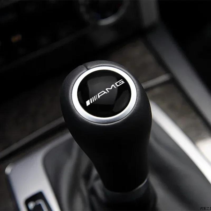 Neu Für Mercedes Benz Auto Schalthebel Dekoration Schalthebelkopf Emblem Aufkleber Für Mercedes Benz AMG W204 W205 W203 W211 W212 W213